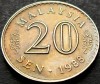Moneda 20 SEN - MALAEZIA, anul 1988 *cod 534 - excelenta, Asia