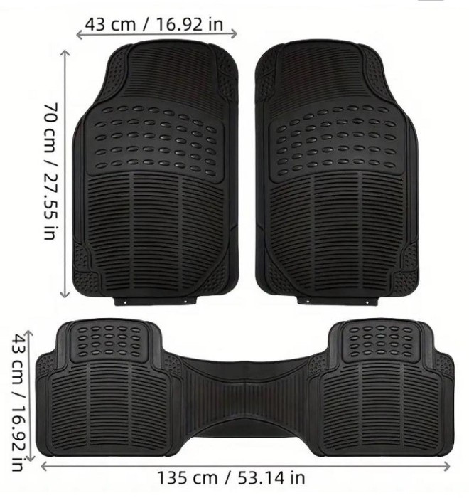 Set Covorase Auto Rezistente Universale Tampoane de Cauciuc Spate Fata
