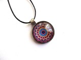 colier sticla cu mandala 38210