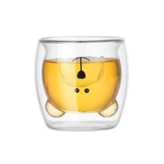 Pahar ursuleț, pereți dubli, sticlă termorezistentă, 250 ml