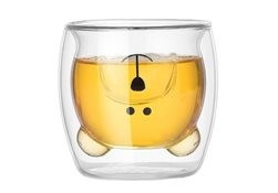 Pahar ursuleț, pereți dubli, sticlă termorezistentă, 250 ml foto