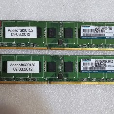 Kit memorie RAM desktop KINGMAX 8GB (2 x 4GB) DDR3 1333MHz - poze reale