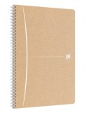 Caiet cu spirala A4, OXFORD Touareg, 90 file-90g/mp, coperta carton reciclat,