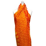 Cumpara ieftin Sarong Mandala Portocaliu Limeta, Vascoza, 140x100cm, Indonezia - Pareo Plaja, Esarfa Decorativa, Accesorii Yoga, Stil Boem