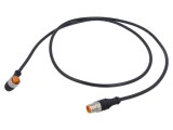 Cablu M12 4PIN 1m 4A 1200 LUTRONIC IP67