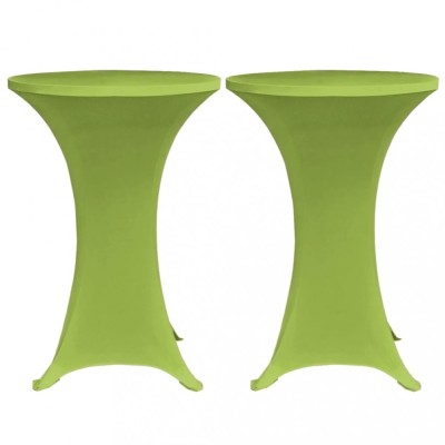 Husa elastica pentru masa, 2 buc., verde, 80 cm foto