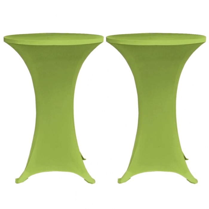 Husa elastica pentru masa, 2 buc., verde, 80 cm