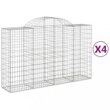 Cumpara ieftin Cosuri gabion arcuite 4 buc, 200x50x120/140 cm, fier galvanizat