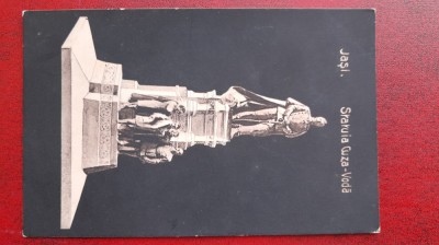 1902 Jasi Statuia Cuza Voda C.P. circ. foto