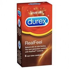 Prezervative - Durex RealFeel Senzatie Naturala de Piele pe Piele Prezervative din Material ReelFeel 6 bucati