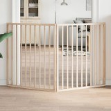 Cumpara ieftin Poartă pentru c&acirc;ini pliabilă, 2 panouri, 160 cm, lemn de plop
