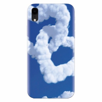 Husa silicon pentru Apple Iphone XR, Heart Shaped Clouds Blue Sky foto
