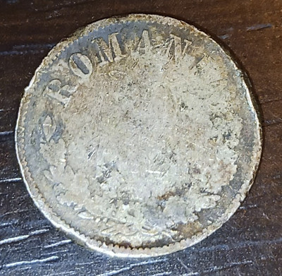 Moneda Romania - 50 Bani 1873 - Argint foto