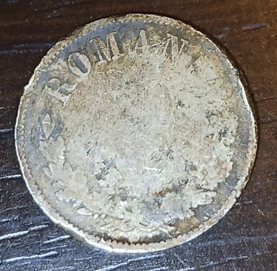 Moneda Romania - 50 Bani 1873 - Argint foto