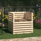 VidaXL Compostor, 80x80x78 cm, lemn masiv de pin