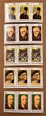 TIMBRE ROMANIA MNH LP 1008/1980 Aniversări -Comemorări -Ștraif de 3 serii foto