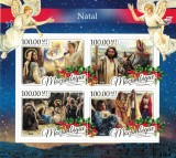 Cumpara ieftin Mozambic 2016: Religie, Nasterea Domnului - Set complet colita + bloc MNH, timbre straine