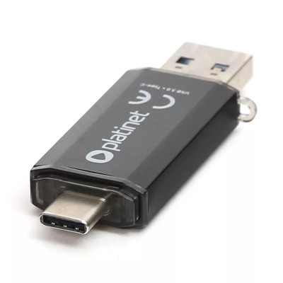 Flash Drive USB 3.0 + TYPE C 64GB C-DEPO PLATINET PMFC64S foto