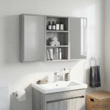 vidaXL Dulap de perete pentru baie Sonoma gri 40 x 10 x 60,5 cm 889356