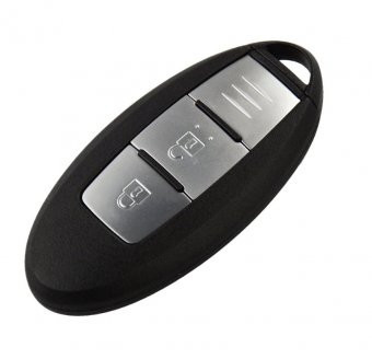 Smart key Nissan Patrol Pathfinder Qashqai 2 butoane suport baterie dreapta foto