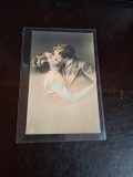 Carte postala ilustrata , tematica romantica , cuplu - circulata