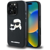 Husa originala iPhone 16 Pro Max Karl Lagerfeld 3D Design, Rubber Karl&amp;Choupette, KLHCP16XRBCKCHLK