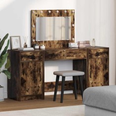 vidaXL Masă de Machiaj cu ușă 3 pcs Maro 40 x 41 x 75 cm Lemn compozit 3334249