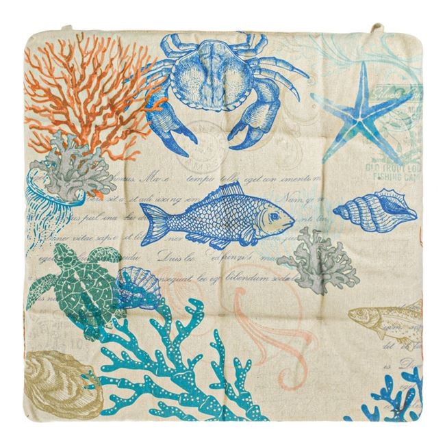 Perna pentru scaun, cu doua fete, patrata, 40x40 cm, multicolor