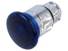 Comutator acţionat prin apăsare 22mm Poz.i stab: 1 albastră