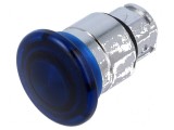 Comutator acţionat prin apăsare 22mm Poz.i stab: 1 albastră