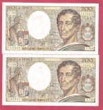 FRANTA 200 FRANCS / 1992. CONSECUTIVE. -aUNC.