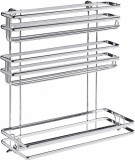 Suport pentru role de hartie Alcaraz, metal, argintiu, 13 x 32 x 33 cm