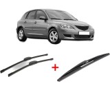 Cumpara ieftin Set 3 stergatoare MAZDA 3 (BK) 2003 - 2009, pentru parbriz si luneta, Bosch Twin
