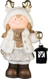 Dekor&aacute;cia MagicHome Vianoce, Dievčatko s lampou, 15x22.8x40 cm