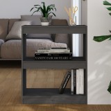 VidaXL Bibliotecă/Separator cameră,gri,60x30x71,5 cm,lemn masiv de pin