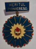INSIGNA PIONIER Medalie Meritul Pionieresc Diametru 45