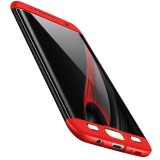 Husa Samsung Galaxy S7 Edge GKK Full Cover 360 Negru/Rosu, Protectie Socuri, Plastic