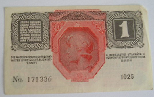 B11 - Bancnota foarte veche - Austroungaria - 1 koroana - 1916