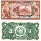 Bolivia 20 Bolivianos 1928 P-122 aUNC