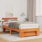 vidaXL Cadru de pat Maro ceruit 80 x 200 cm Lemn masiv de pin 872505