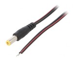 Cablu Alimentare DC 5,5/2,5mm Negru 0,8m