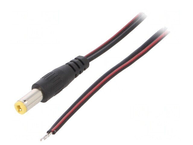 Cablu Alimentare DC 5,5/2,5mm Negru 0,8m