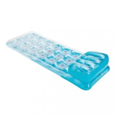 Saltea Gonflabila de Apa cu Perna, cu Doua Camere de Aer, Model 58890, 188 x 71 cm, Albastra