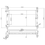 Radiator racire Chrysler Voyager, 10.1992-12.1995, Motorizare 3.0 V6 105kw; 3, 8 V6 119kw Benzina, tip climatizare cu/fara AC, cutie M/A, dimensiune