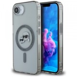 Husa MagSafe pentru Apple iPhone 16e, Karl Lagerfeld, IML Metal Karl &amp; Choupette&#039;s Heads, Neagra