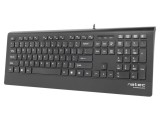 Tastatură neagră NATEC USB A cu cablu 1,8m slim US layout