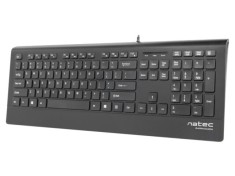 Tastatură neagră NATEC USB A cu cablu 1,8m slim US layout