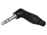 Mufă Jack 6.3mm Stereo Unghi 90&deg; Pe Cablu