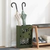 VidaXL Suport pentru Umbrelă Verde Măsliniu, 28x12x41 cm, Oțel