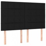 Cumpara ieftin Tablii de pat, 4 buc, negru, 72x5x78/88 cm, textil